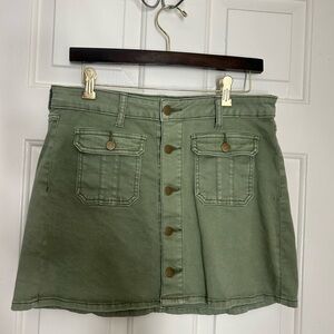 Altar'd State Green A-Line Mini Skirt